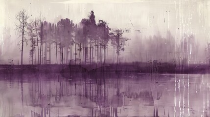Fototapeta premium Mystical design of deep violet and shimmering silver evoking enchanted woodland twilight
