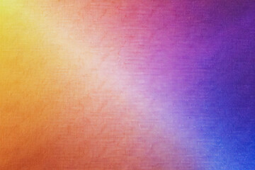 Abstract Gradient Background in Gold, Red, Coral, Orange, Yellow, Peach, Pink, Magenta, Purple, and Blue Tones with Iridescent Effects, Rough Grain, Noise, and Grunge Texture Design Template