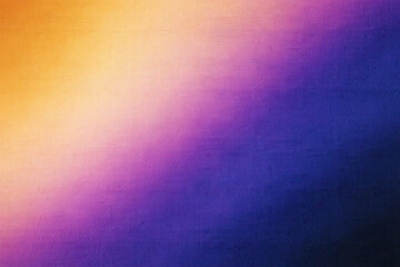 Abstract Gradient Background in Gold, Red, Coral, Orange, Yellow, Peach, Pink, Magenta, Purple, and Blue Tones with Iridescent Effects, Rough Grain, Noise, and Grunge Texture Design Template