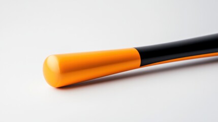 close-up of an orange and black sports equipment