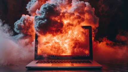 Cybersecurity breach leads to disaster  business crisis and stock market crash amid online warfare