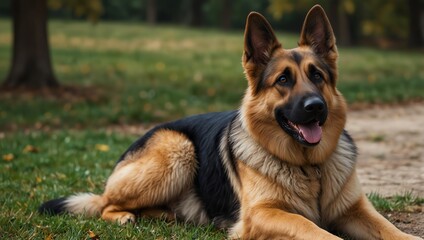 Fototapeta premium german shepherd dog