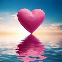Fototapeta premium heart in the water