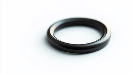 Black ring, studio shot, white background, jewelry advertising