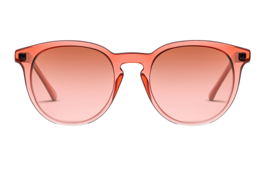 A stylish pair of sunglasses on a clear, transparent background.