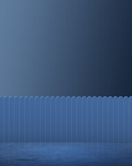 Blue backdrop for display products