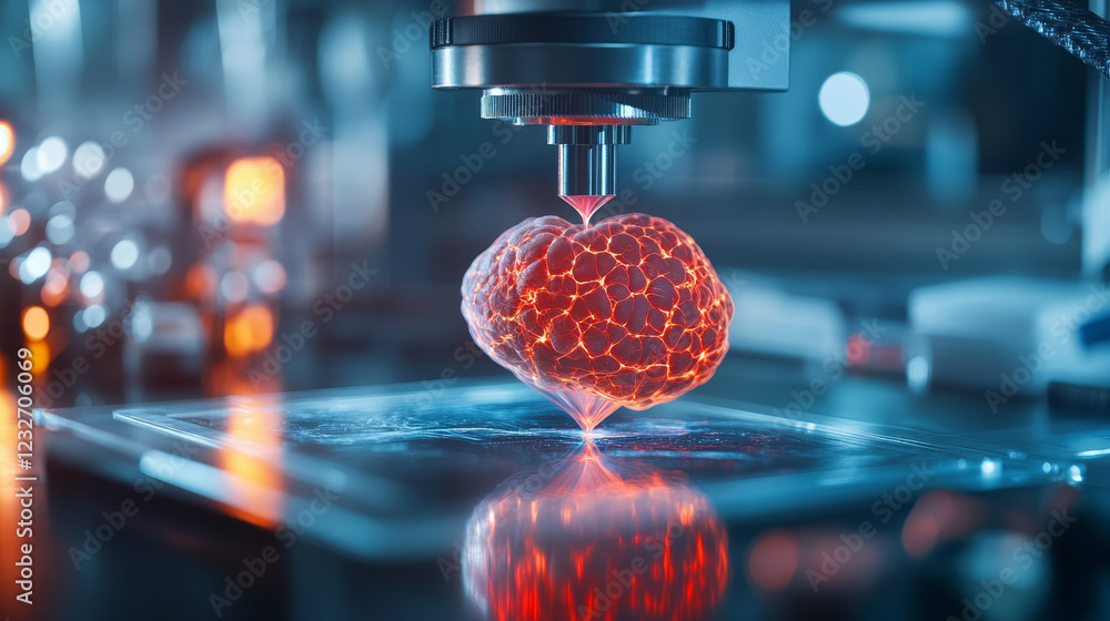 Aufkleber 3d printer creating human tissue models in lab environment