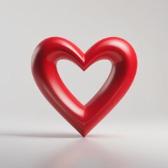 Classic Red Love Heart with a High-Gloss and Modern Finish.