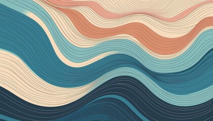 Vibrant, Abstract Waves of Color Animate a Horizontal Backdrop, Blending Artistic Energy with Serene Tranquility, Perfect for Digital Art, Home Decor, or Design Inspiration.