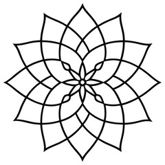 Obraz premium mandala line art vector 