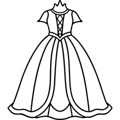 Fototapeta premium Regal Gown Line Drawings