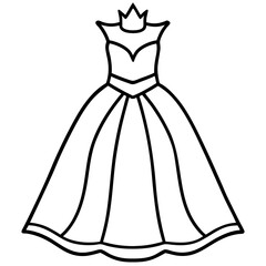 Regal Gown Line Drawings