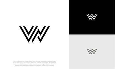 Initials W logo design. Initial Letter Logo.	