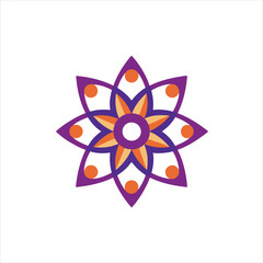 Stunning Stellar Rings Mandala Logo for Artistic Designs