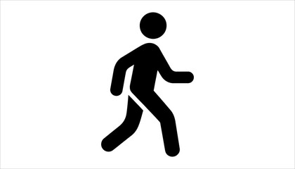 Walk silhouette icon vector illustration