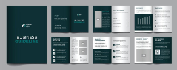 Business guidelines template layout design minimal brochure template design	
