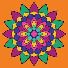 mandala silhouette vector illustration