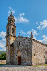 Naklejka premium Santa Comba de Carnota Church. The Church of Santa Comba de Carnota was founded in 1755 in the classicist baroque style