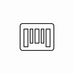 bar code icon sign vector
