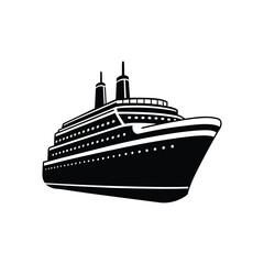 Obraz premium cruise ship isolated on white