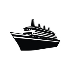 Obraz premium cruise ship isolated on white