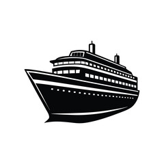 Obraz premium cruise ship isolated on white