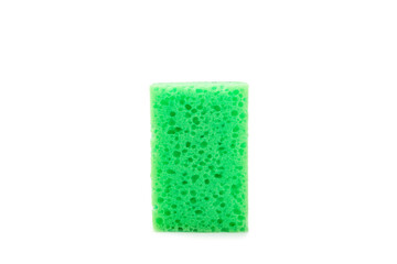 Colorful dish sponges isolated on white background. Kitchen sponge. Cleaning concept, cleaning service. Dishwashing liquid with clean and dirty dishes plate. Place for text, copy space.Wash the dishes