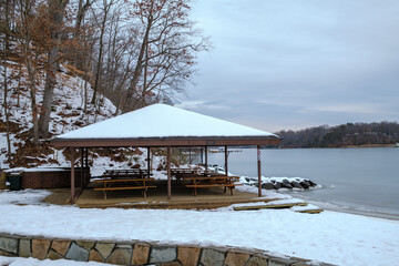 riverside in winter