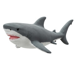 Fototapeta premium Stuffed Kid Toy Shark Fin Plushie, Swimming Ocean Toy, Isolated Transparent png