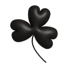 elegant black clover on white background