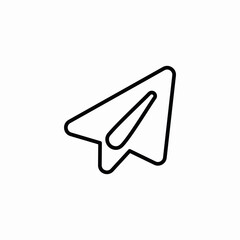 paper shuttle flying icon sign vector