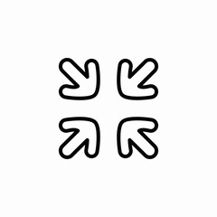 screen minimize icon sign vector