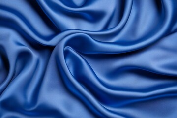 Obraz premium Elegant Blue Silk Fabric with Soft Folds and Texture