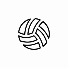 volleyball sports ba;; icon sign vector