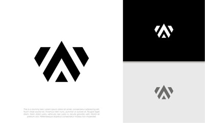 Initials W logo design. Initial Letter Logo.	