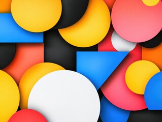 abstract background with colorful geometric shapes and circles
