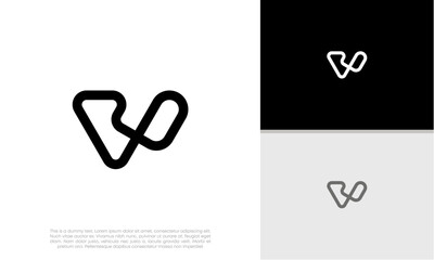 Initials W logo design. Initial Letter Logo.	
