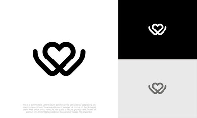 Initials W logo design. Initial Letter Logo.	
