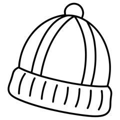 Stylish Beanie Line Art Series