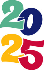 2025 New Year`s Text Effect