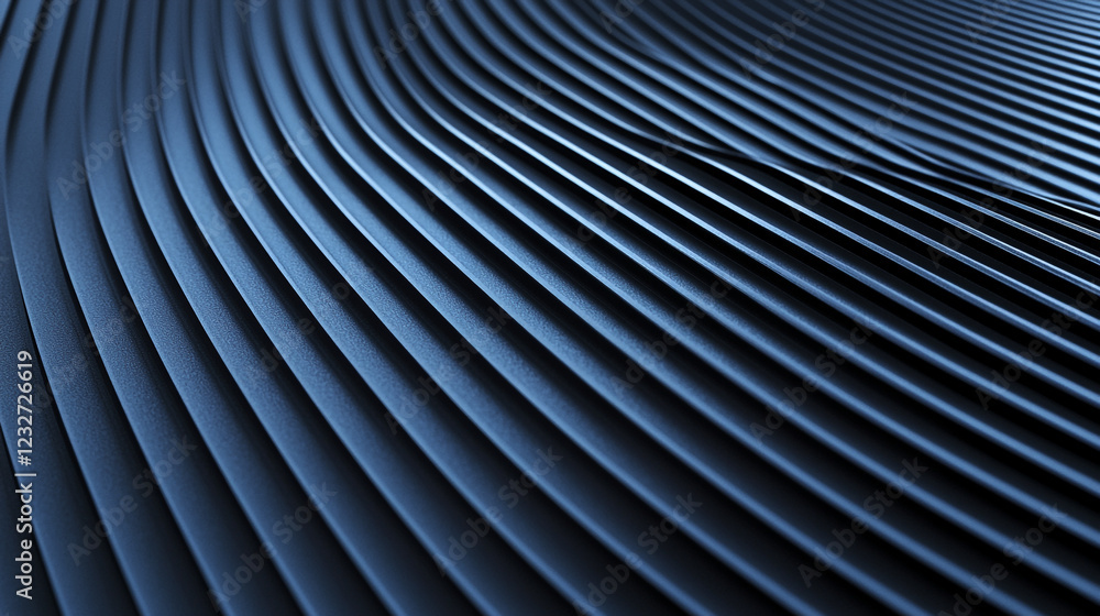 Aufkleber waves of dark texture create an organic pattern in a modern design space