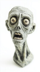 Zombie, Undead molded from plasticine modeling clay isolated