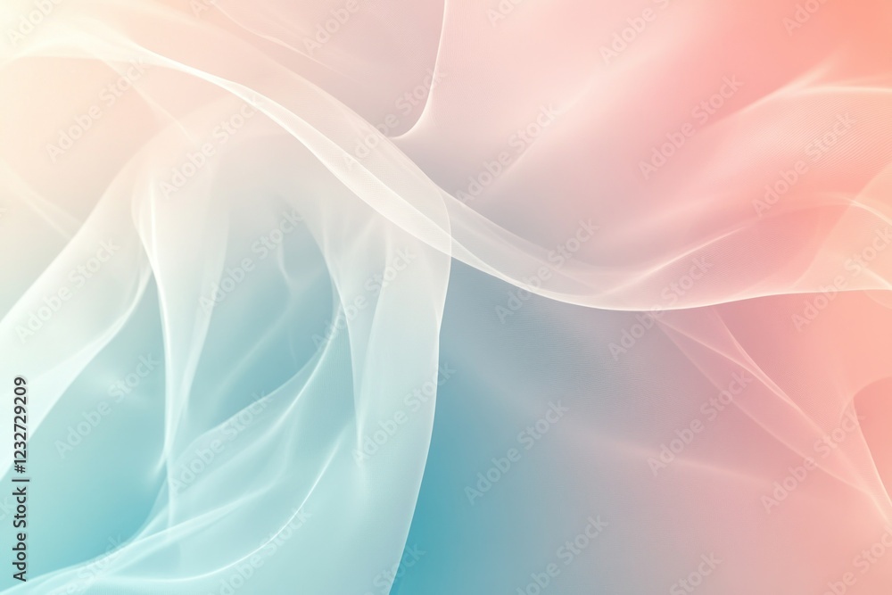 Poster soft flowing colors with delicate patterns in a dreamy background
