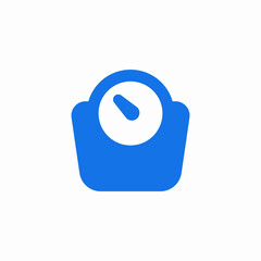 manual floor weight scale icon sign vector