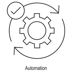 Automation Icon, Revolutionizing Efficiency The Power of Automation, The Future of Work How Automation Transforms Industries, vector