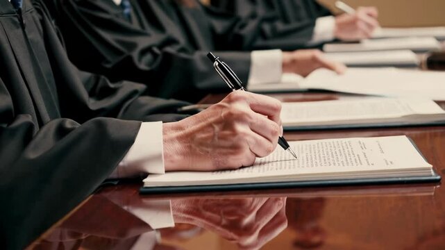 Supreme Court Panel Debating Legal Rulings