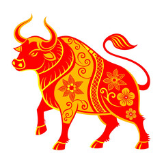 illustration of a bull