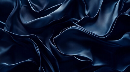 Fototapeta premium Dark blue textured fabric creates a dramatic and elegant backdrop for design projects