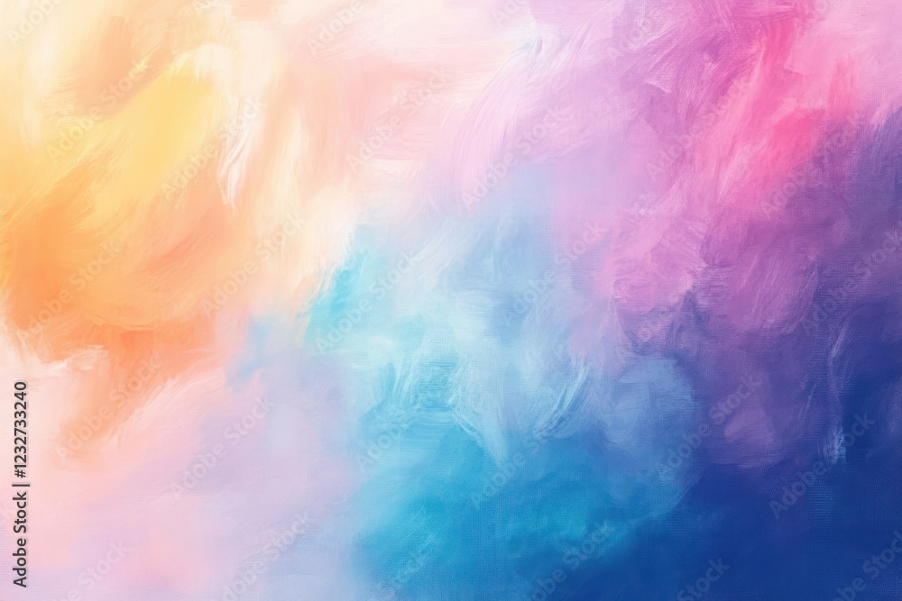 Poster soft abstraction of colors blending together in gentle palette