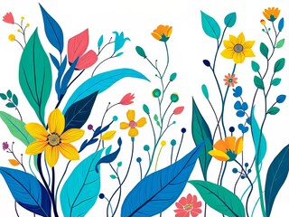 Naklejka premium Vibrant Vegan Eco-Friendly Pattern Backgrounds - AI Art